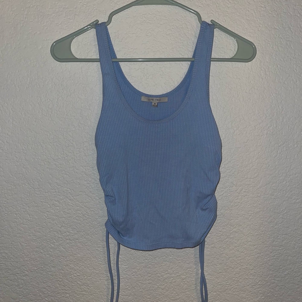 Light blue crop top